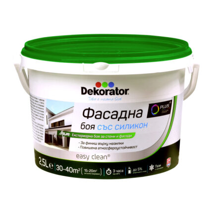 Фасадна боя със силикон 2.5л Dekorator бяла база