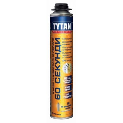 TYTAN ПУ ПИСТ.БЪРЗОЗАЛЕП.УНИВ.ЛЕПИЛО 60СЕК.750ml