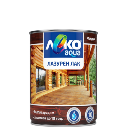 Леко Aqua водоразредим лазурен лак 700мл - Безцветен