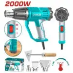 Пистолет за горещ въздух TOTAL INDUSTRIAL, 2000 W, 50-550°C + аксесоари